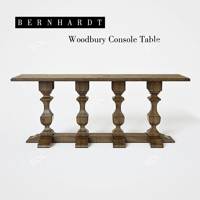 Title: Woodbury Console - Sleek and Elegant 3D model image 1