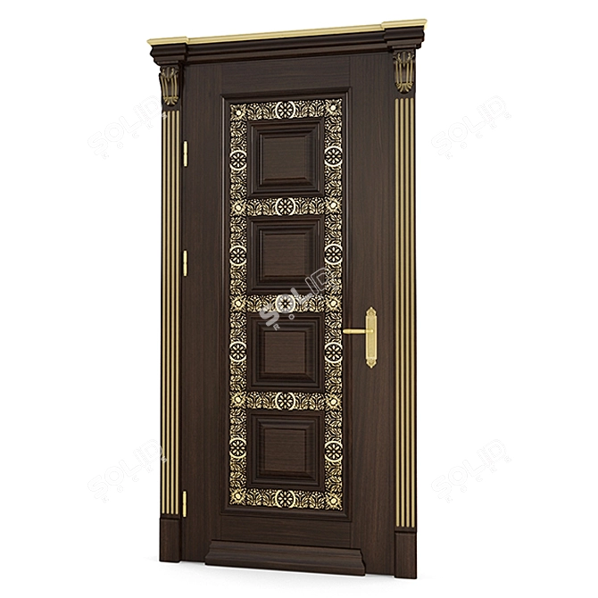 Gilded Desire: Luxury Door 3D model image 1