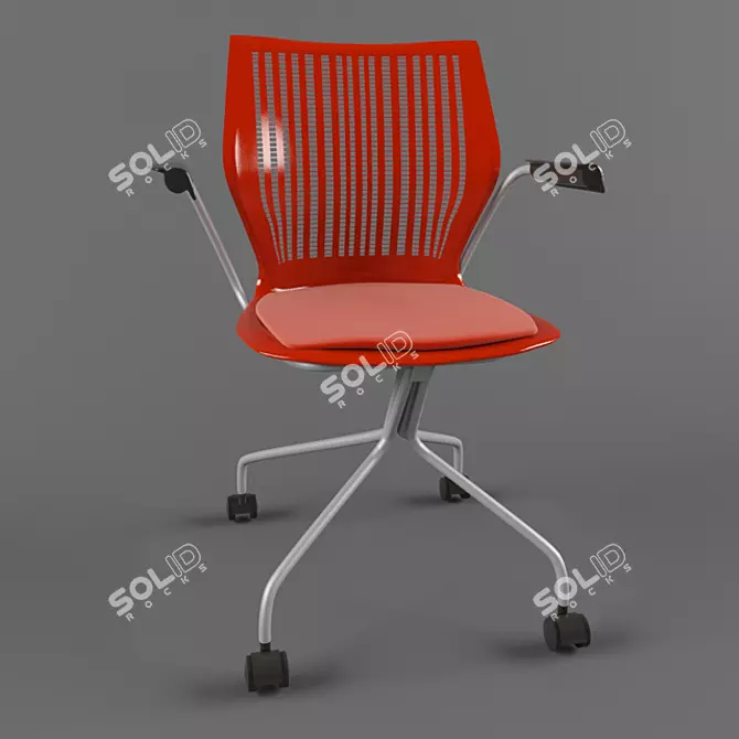 Knoll Multigeneration Hybrid Base: Versatile Seating Solution 3D model image 1