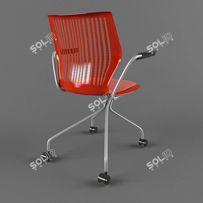 Knoll Multigeneration Hybrid Base: Versatile Seating Solution 3D model image 2