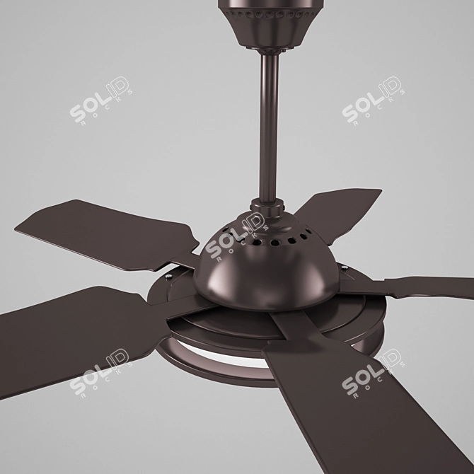 Bristol Marron Ceiling Fan - Modern Design 3D model image 2