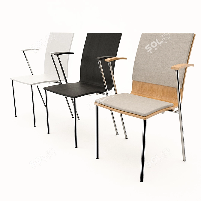 Versatile Stackable Chair - Picco Martela 3D model image 1