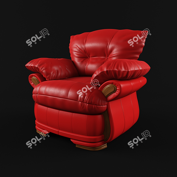 Liverpool Armchair: Sleek and Stylish Seating 3D model image 1