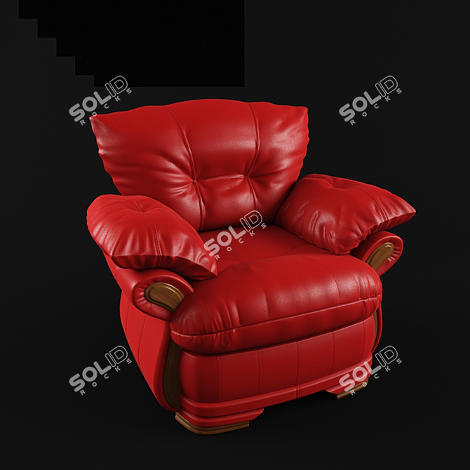 Liverpool Armchair: Sleek and Stylish Seating 3D model image 2