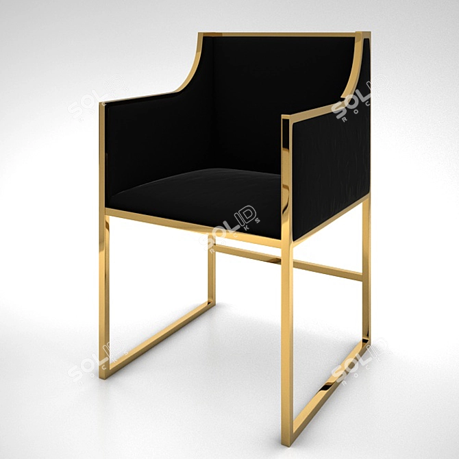 Anastacia Hollywood Regency Chair 3D model image 1