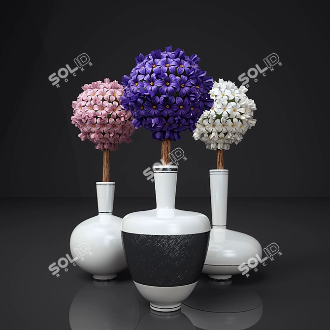 Hyacinth Bouquet Collection 3D model image 1