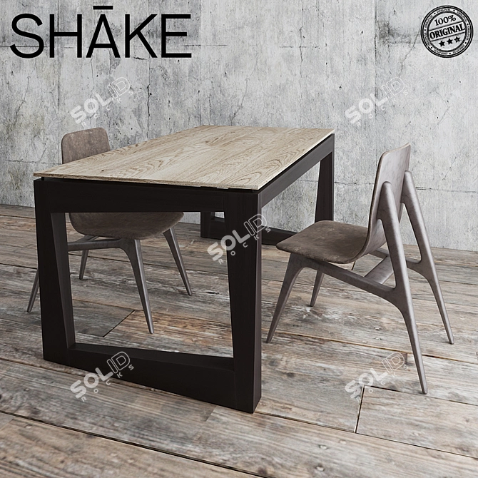  Twist & Hio: Expandable Table & Chair Set 3D model image 2