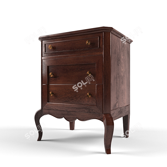 Elegant FRATELLI BARRI Nightstand 3D model image 1