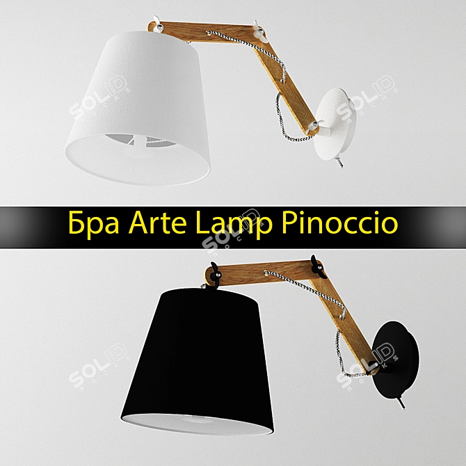 Title: Pinoccio Sconce by Arte Lamp 3D model image 1