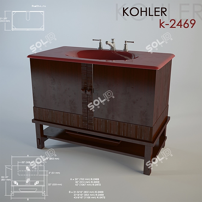 Title: KOHLER K-2469 Basin 3D model image 1