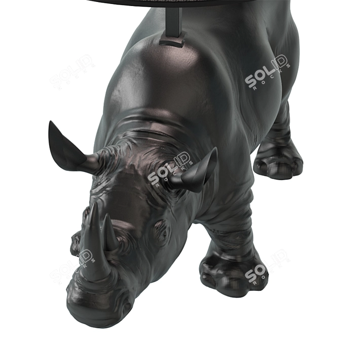 African Rhino Lamp 3D model image 2