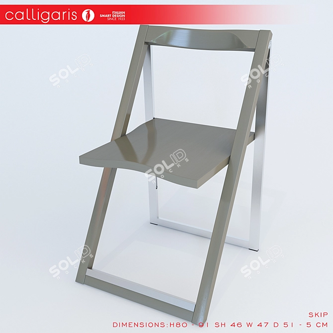 Calligaris Skip: Stylish Adjustable Height Dining Chair 3D model image 2