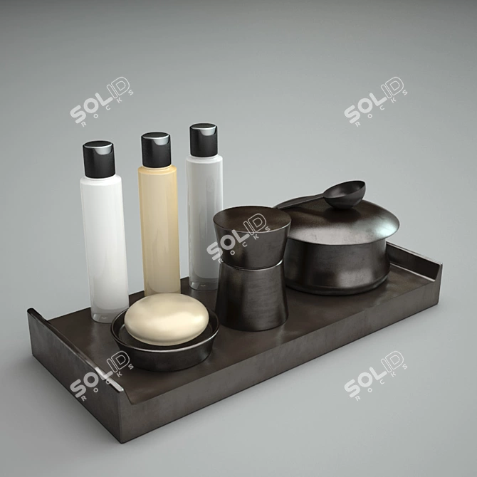 Amanzoe Hotel Inspired Bathroom Set 3D model image 1