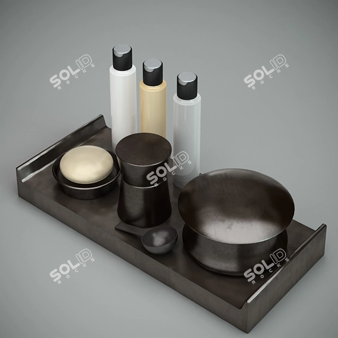 Amanzoe Hotel Inspired Bathroom Set 3D model image 2