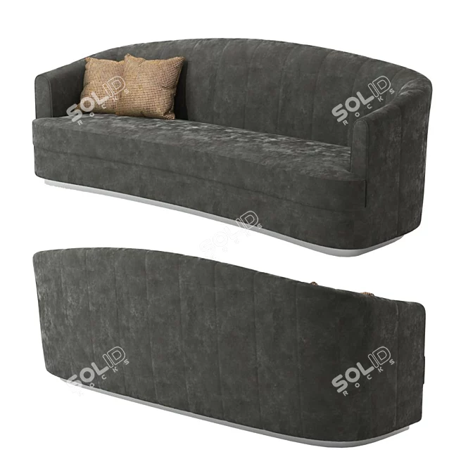 Modern Sofa with Textured Design 3D model image 1