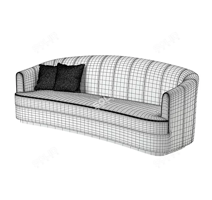 Modern Sofa with Textured Design 3D model image 2