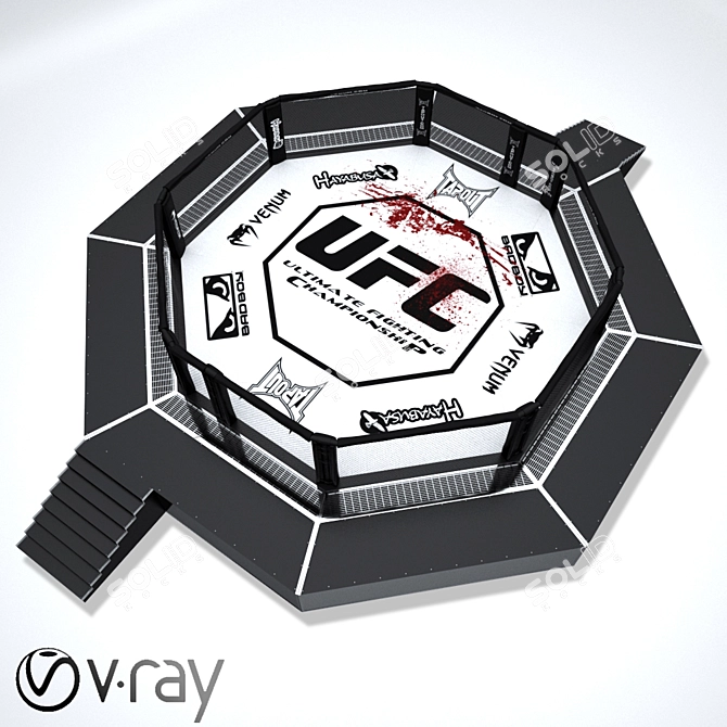 Ultimate Octagon Ring - Official UFC 3D model image 1