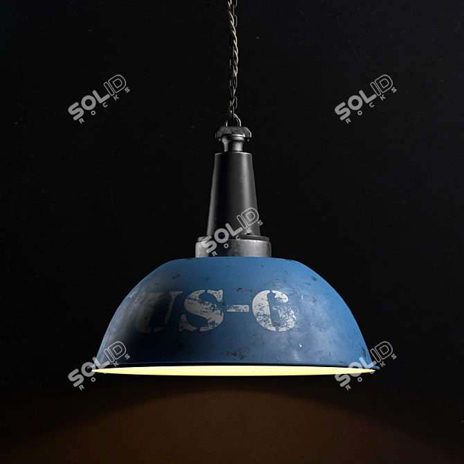 Industrial Loft Pendant Lamp 3D model image 1
