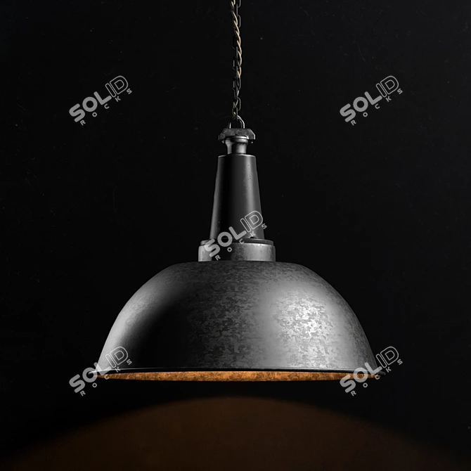 Industrial Loft Pendant Lamp 3D model image 2