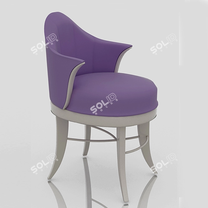 Sleek Bedroom Chair 3D model image 1