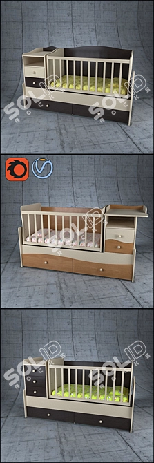 Dreamy Kids Beds 3D model image 1