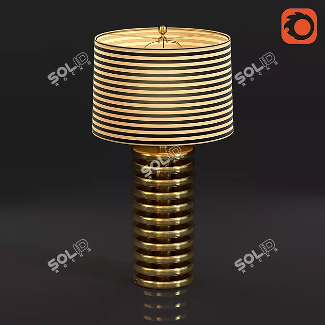 Brass Glow Table Lamp 3D model image 1