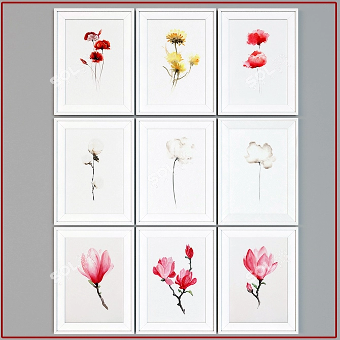 Watercolor Art Collection for 3ds Max 3D model image 3