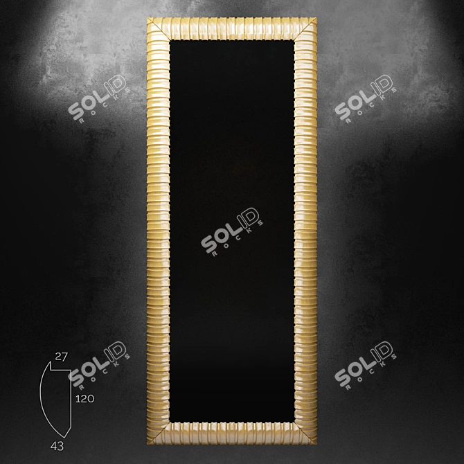 Spanish Baguette Art Mirror - TL1151-3452 3D model image 1