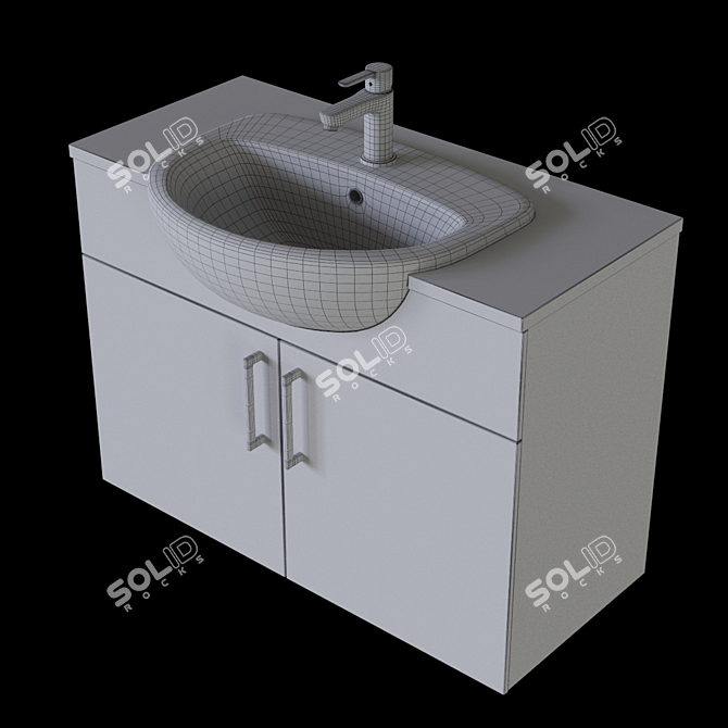 Modern Style Roca-Victoria Sink 3D model image 3