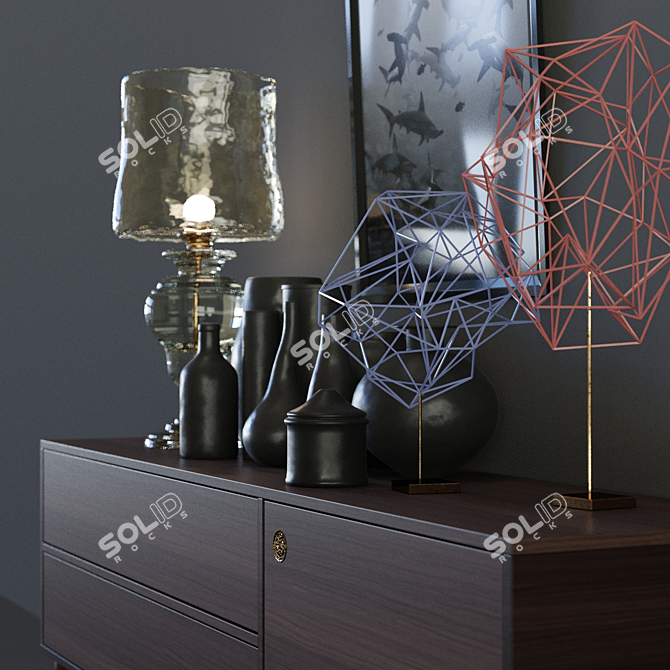 Zio Buffet & Decor Set: Stylish Accessories for Your Home 3D model image 2