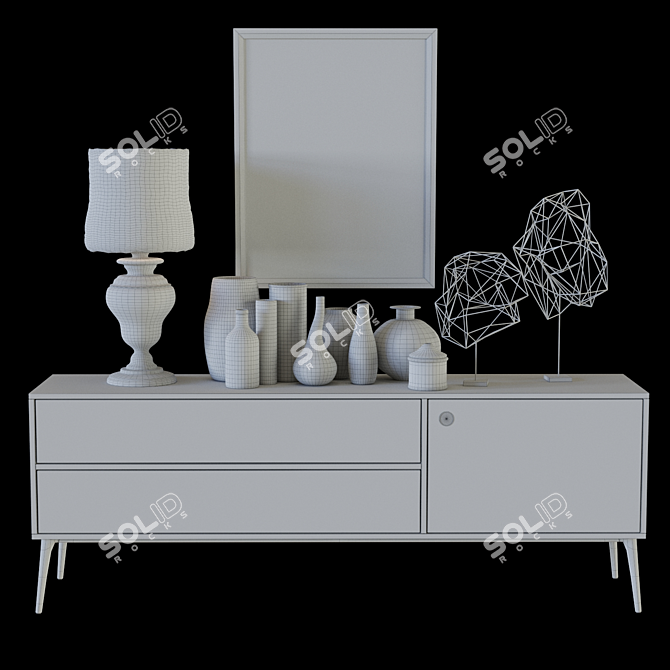 Zio Buffet & Decor Set: Stylish Accessories for Your Home 3D model image 3