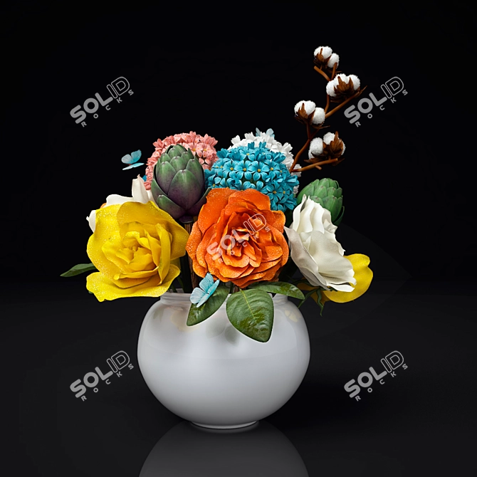 Vibrant Spring Blossom 3D model image 1