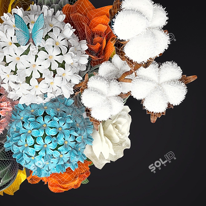 Vibrant Spring Blossom 3D model image 3