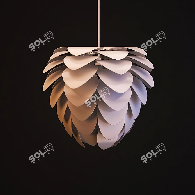 Elegant Petal Chandelier 3D model image 1