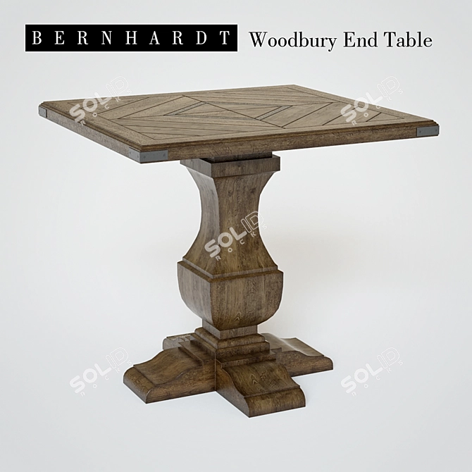 Elegant Woodbury End Table 3D model image 1