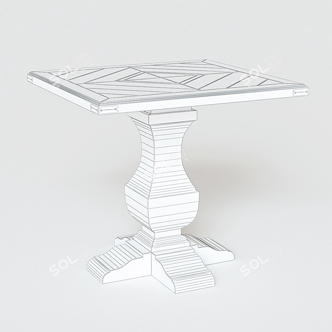 Elegant Woodbury End Table 3D model image 2