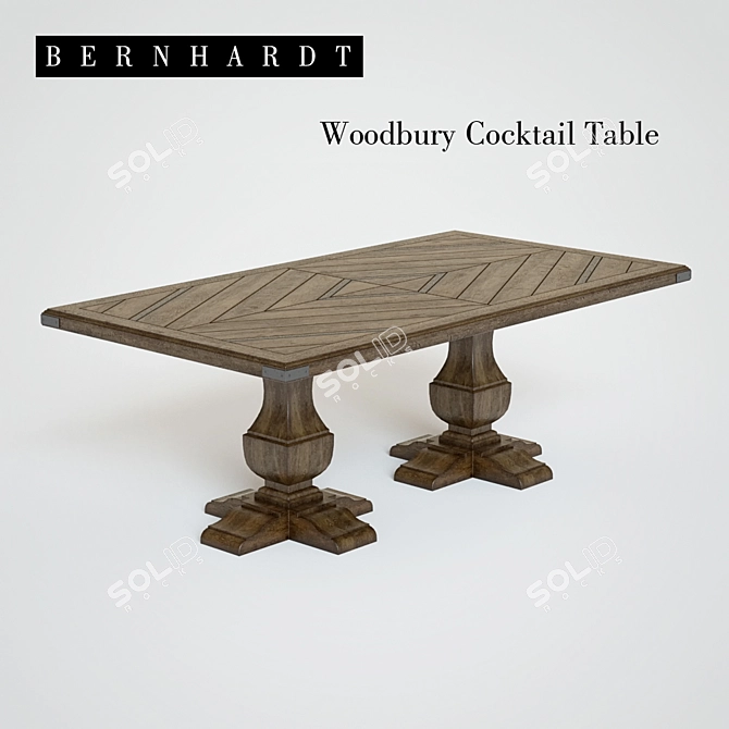 Woodbury Cocktail Table by Bernhardt 3D model image 1