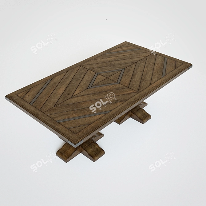 Woodbury Cocktail Table by Bernhardt 3D model image 2