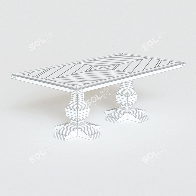 Woodbury Cocktail Table by Bernhardt 3D model image 3