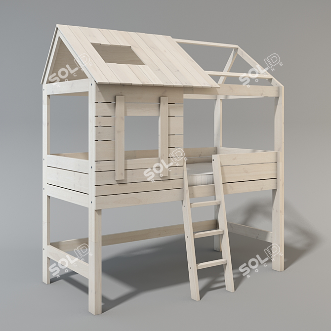 Child House Beds: Fun and Cozy Cots 3D model image 1