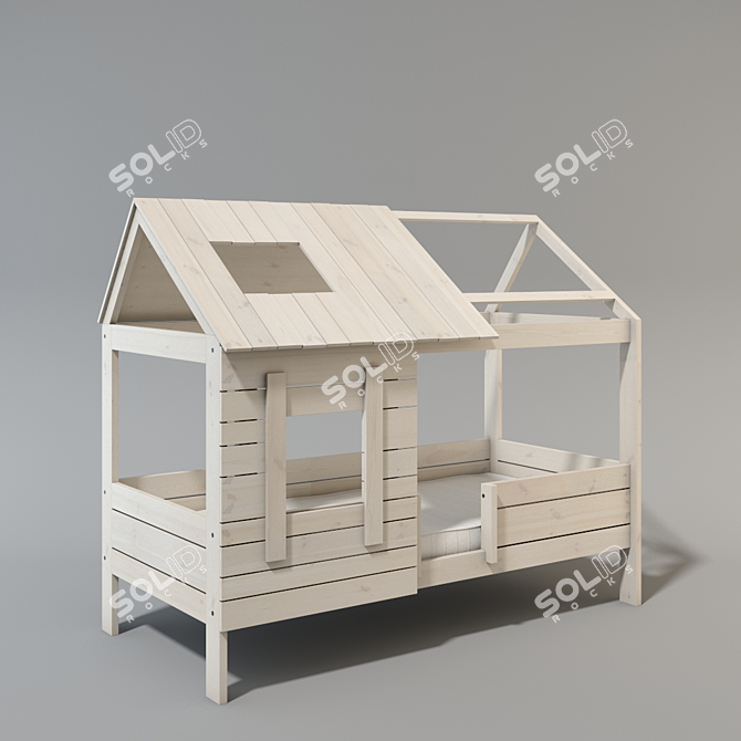 Child House Beds: Fun and Cozy Cots 3D model image 3