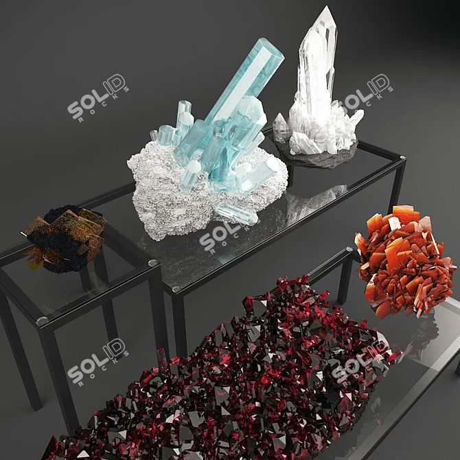  Crystal Marvel Set+Tables 3D model image 2