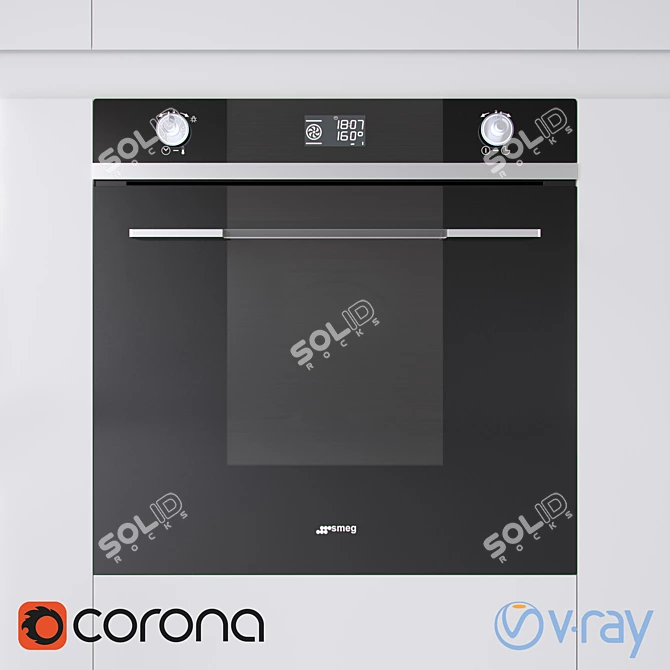 Smeg SF122N Linea: Modern 60cm Oven 3D model image 1