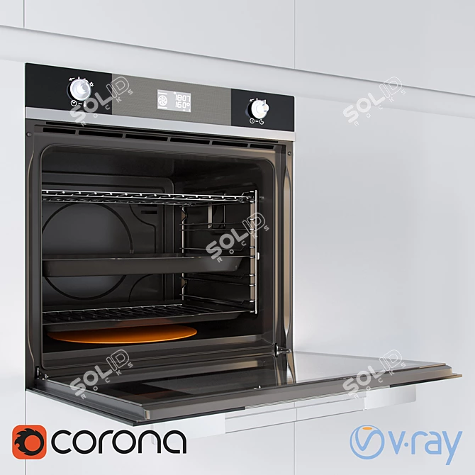 Smeg SF122N Linea: Modern 60cm Oven 3D model image 2