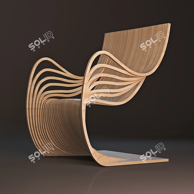 Elegant Modern Chair by Estrada 3D model image 1