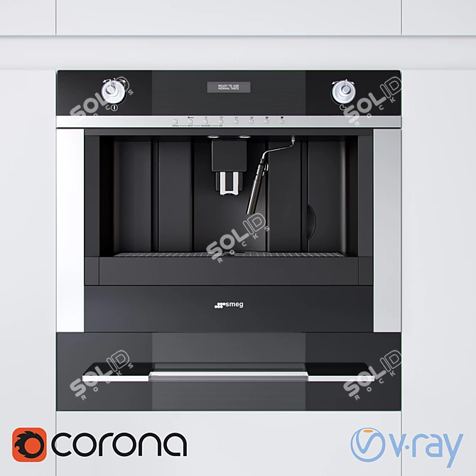 SMEG Linea 60cm Coffee Machine 3D model image 1