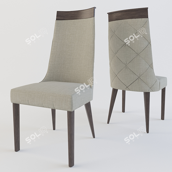 Elegant Giorgio Dining Chair 3D model image 1