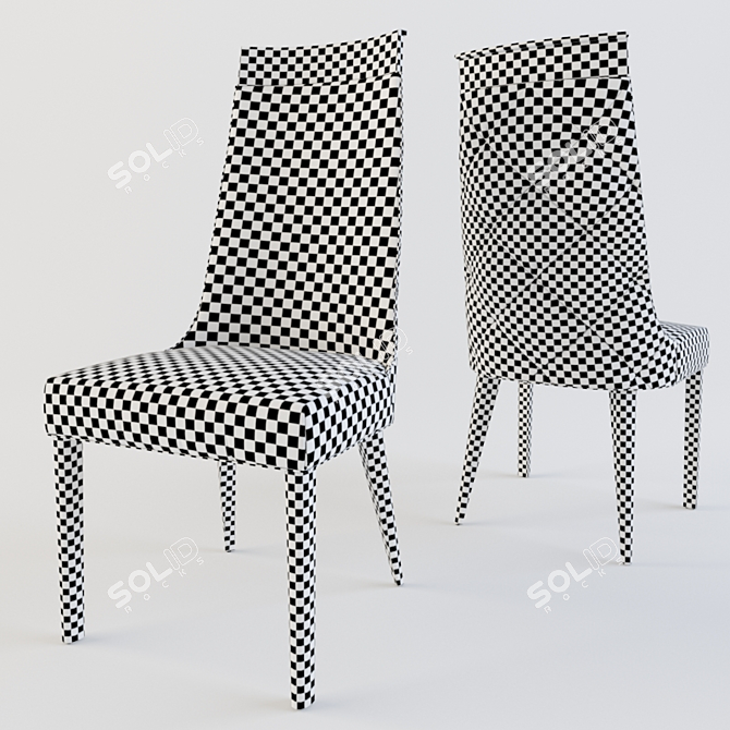 Elegant Giorgio Dining Chair 3D model image 2