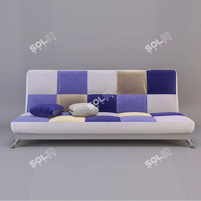 Compact Teen Sofa Bed 3D model image 2