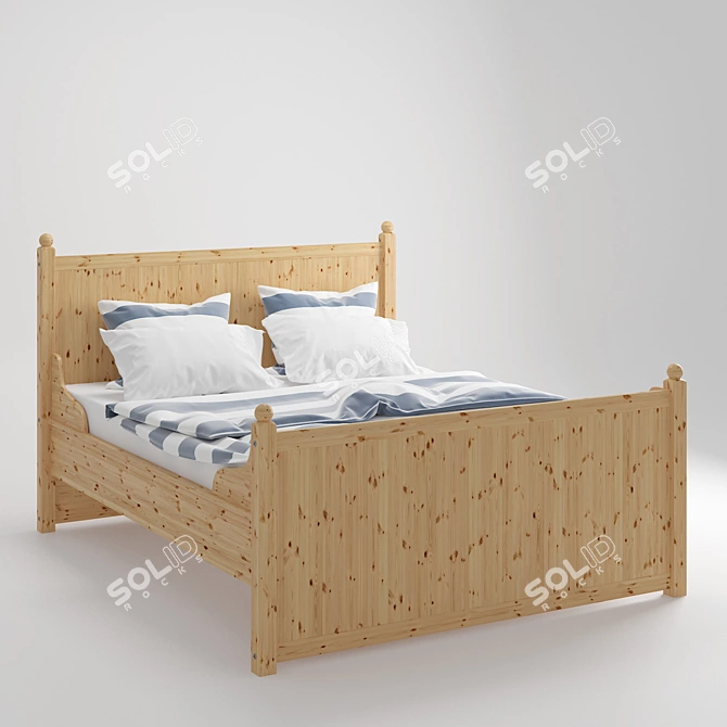 Gurdal Bed: Comfortable and Versatile 3D model image 1